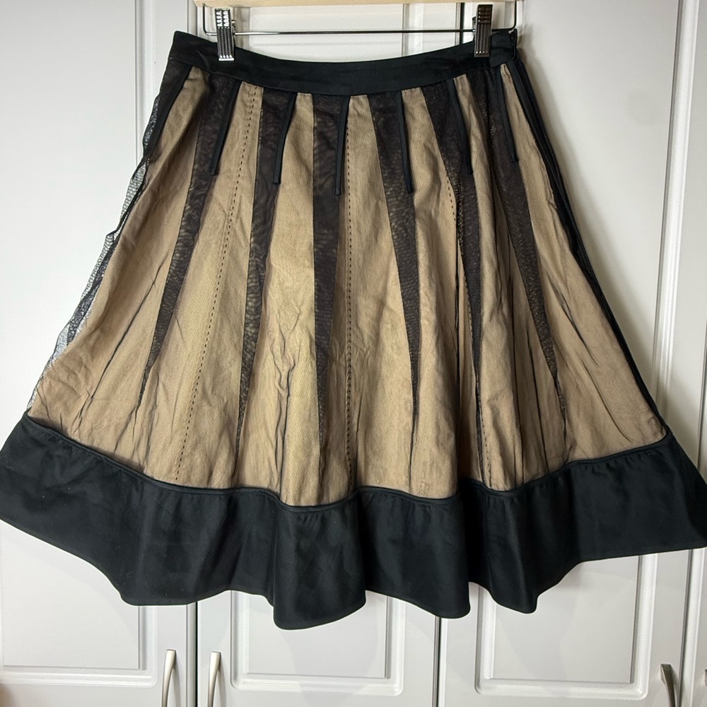 INC International Concepts Pleated Mesh A-Line Skirt